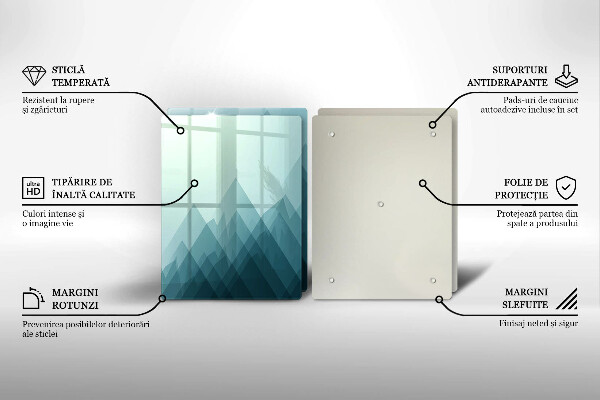 Kitchen worktop saver Abstract mountains