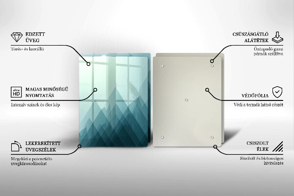 Kitchen worktop saver Abstract mountains