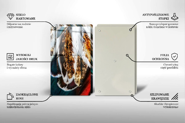 Kitchen worktop saver Boho bird feathers