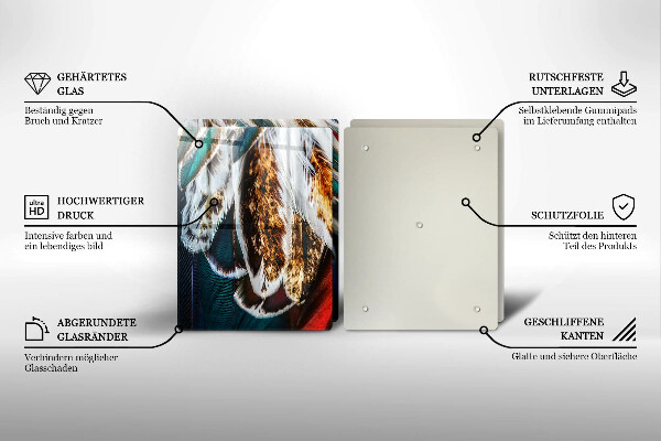 Kitchen worktop saver Boho bird feathers