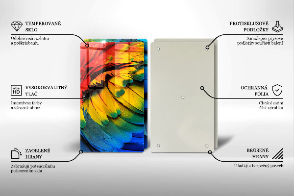 Kitchen worktop protector Colorful parrots