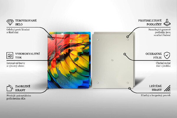 Kitchen worktop protector Colorful parrots