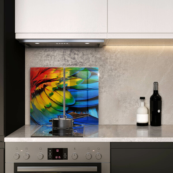 Kitchen worktop protector Colorful parrots