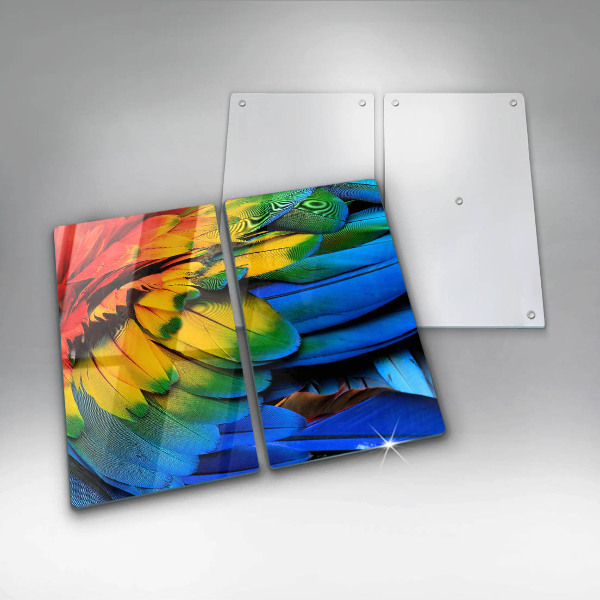 Kitchen worktop protector Colorful parrots