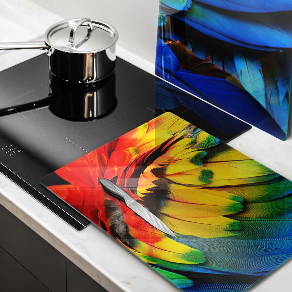 Kitchen worktop protector Colorful parrots