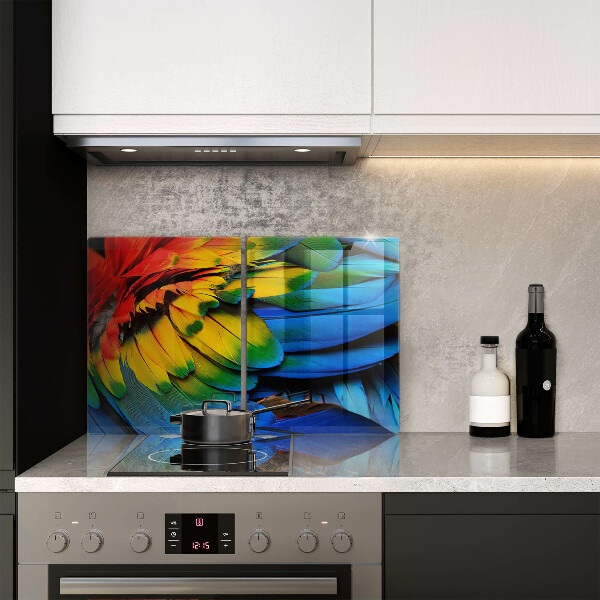 Kitchen worktop protector Colorful parrots