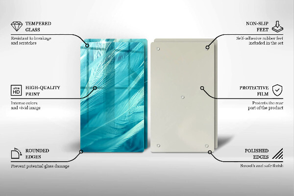 Kitchen worktop protector Delicate feathers