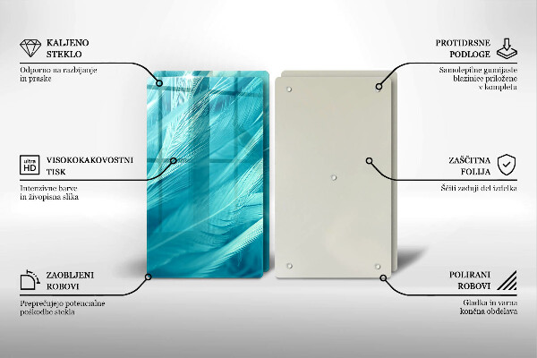 Kitchen worktop protector Delicate feathers