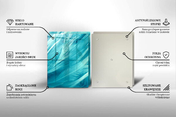 Kitchen worktop protector Delicate feathers