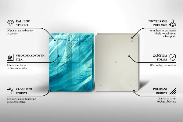 Kitchen worktop protector Delicate feathers