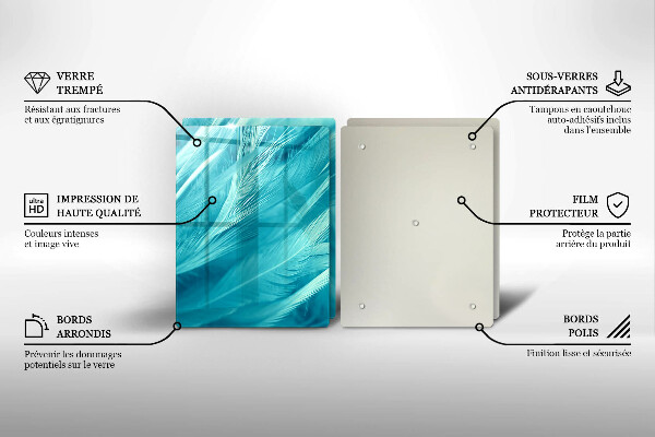 Kitchen worktop protector Delicate feathers