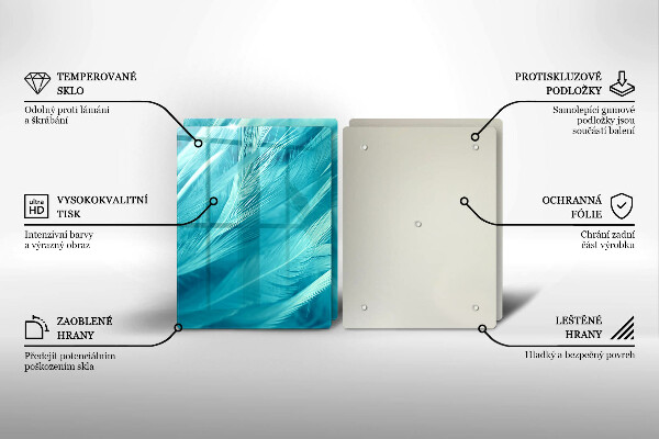 Kitchen worktop protector Delicate feathers