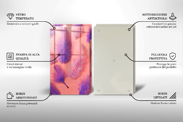 Kitchen worktop protector Fluffy feathers