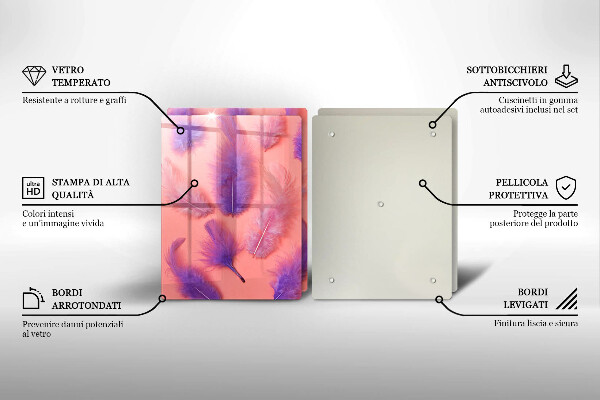 Kitchen worktop protector Fluffy feathers