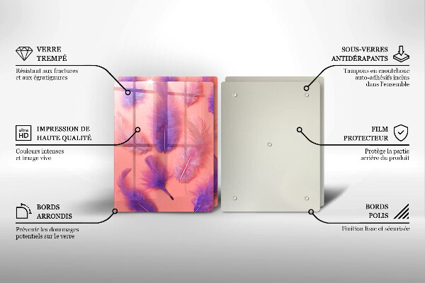 Kitchen worktop protector Fluffy feathers