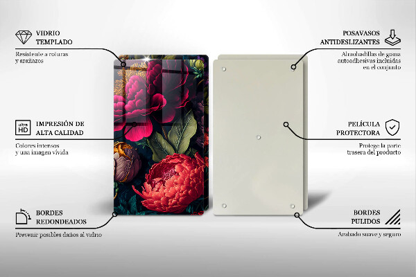 Worktop protector Beautiful flowers