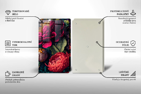 Worktop protector Beautiful flowers