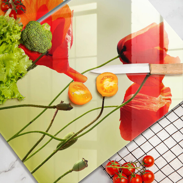 Kitchen worktop saver Red flowers