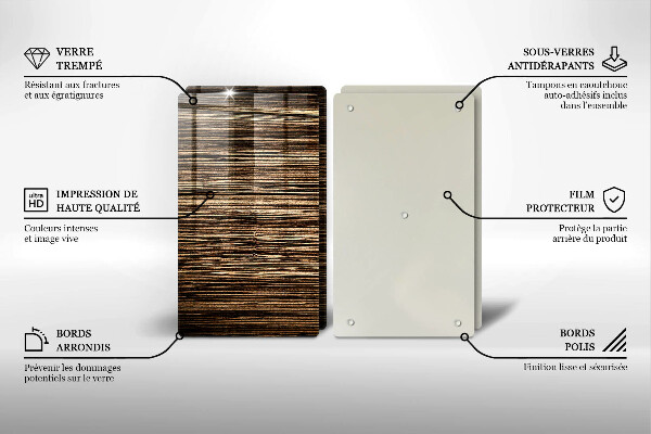 Kitchen worktop saver Wood texture