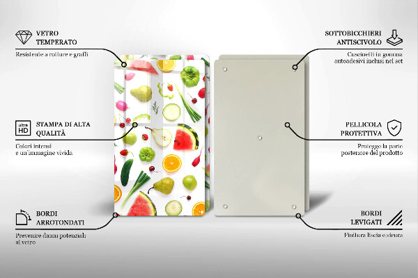 Kitchen worktop saver Fruit and vegetables pattern