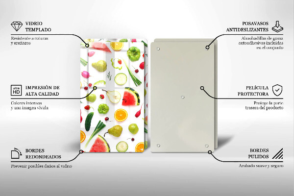 Kitchen worktop saver Fruit and vegetables pattern
