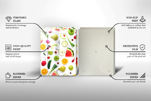Kitchen worktop saver Fruit and vegetables pattern