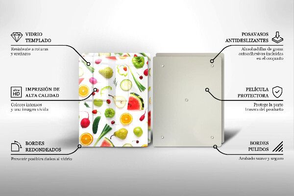 Kitchen worktop saver Fruit and vegetables pattern