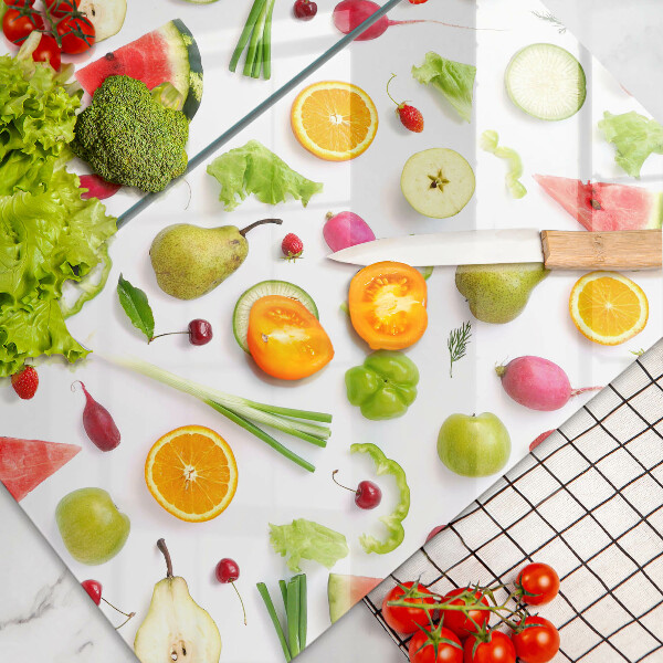Kitchen worktop saver Fruit and vegetables pattern
