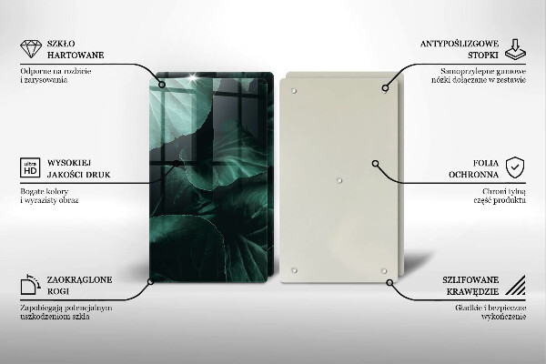 Kitchen worktop saver Wild dark leaves