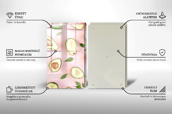 Kitchen worktop saver Avocado pattern