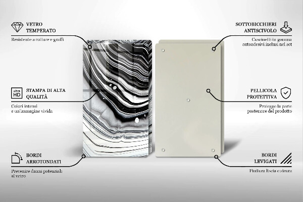 Kitchen worktop protector Ink abstraction