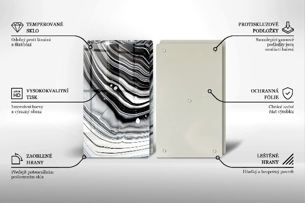 Kitchen worktop protector Ink abstraction