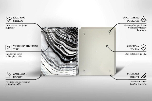 Kitchen worktop protector Ink abstraction
