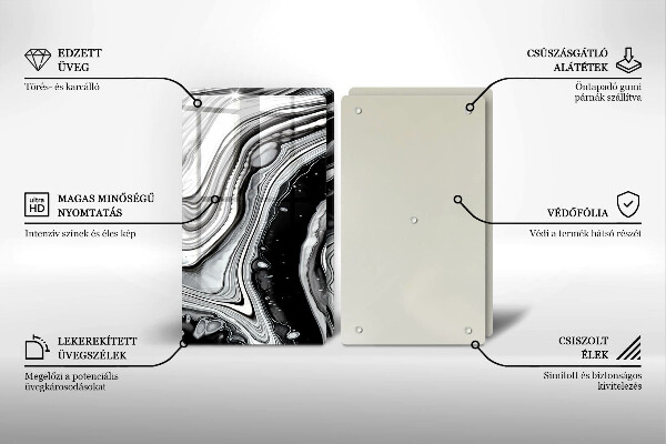 Kitchen worktop protector Ink abstraction