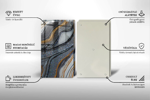 Kitchen worktop protector Rock with gold