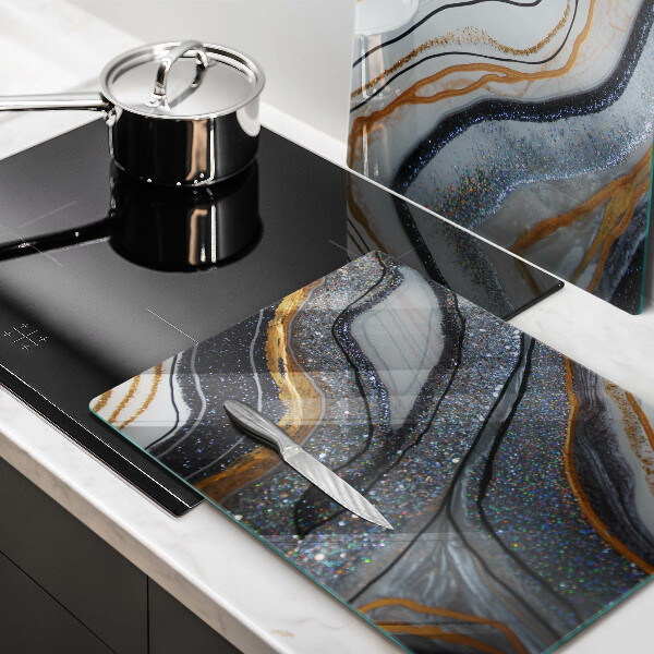 Kitchen worktop protector Rock with gold