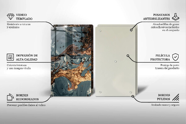 Kitchen worktop protector Golden Rock structure