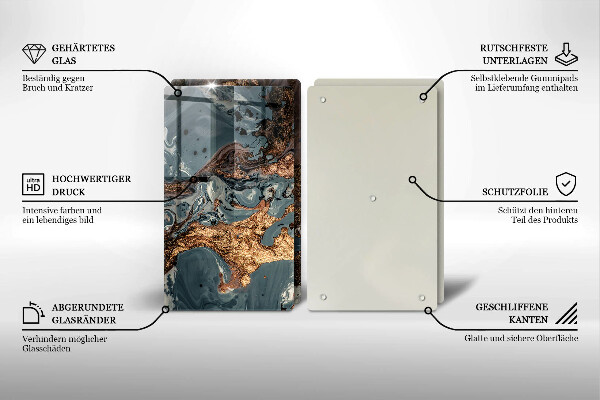 Kitchen worktop protector Golden Rock structure