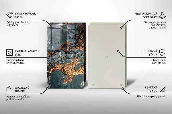 Kitchen worktop protector Golden Rock structure