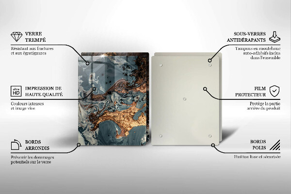 Kitchen worktop protector Golden Rock structure