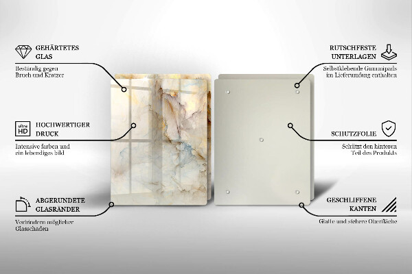 Worktop protector Marble texture with gold