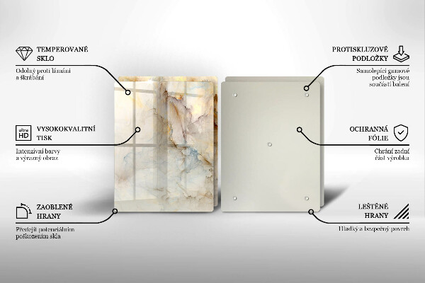 Worktop protector Marble texture with gold