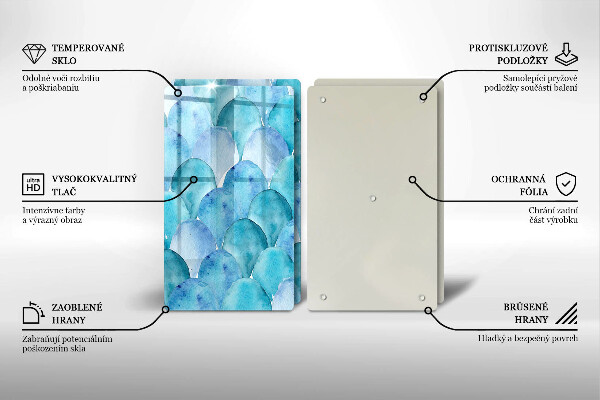 Worktop protector Watercolor scales