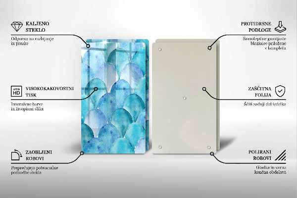 Worktop protector Watercolor scales