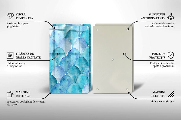 Worktop protector Watercolor scales