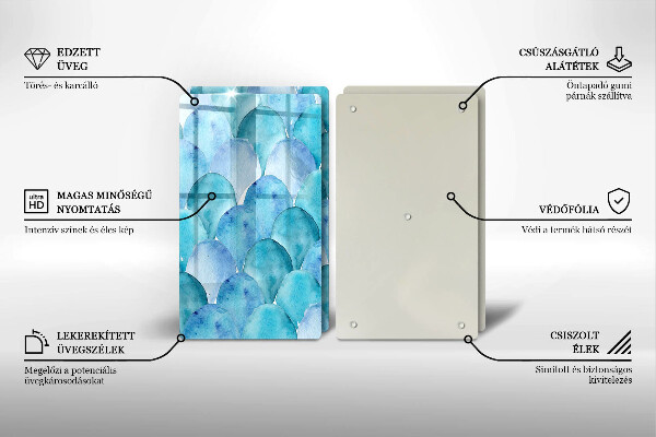 Worktop protector Watercolor scales