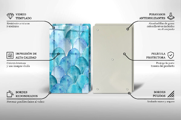 Worktop protector Watercolor scales