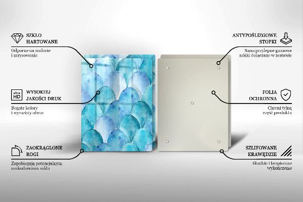 Worktop protector Watercolor scales