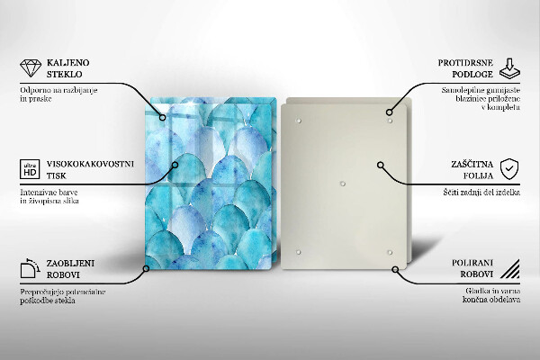Worktop protector Watercolor scales