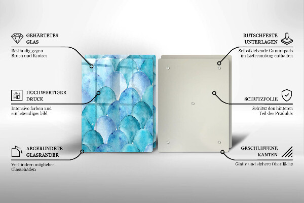 Worktop protector Watercolor scales